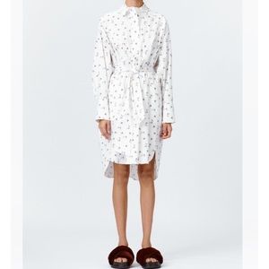 New Munthe Patrina Floral Shirtdress Organic Cotton White 36